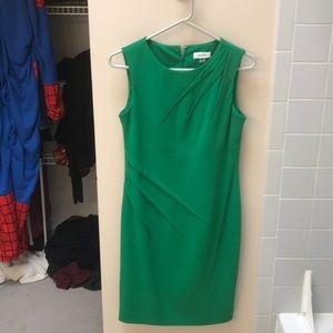 Kelly Green Calvin Klein Sheath Dress